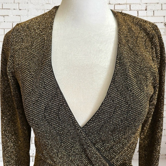 SHOW ME YOUR MUMU Kimora Wrap Dress in Squiggle Sparkle Knit Sz. XS - Picture 9 of 16